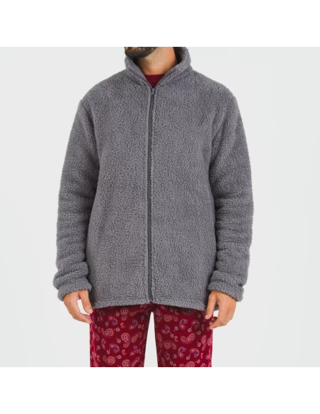 Sudadera sherpa hombre lisa