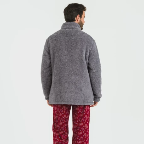 Sudadera sherpa hombre lisa