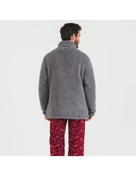 Sudadera sherpa hombre lisa