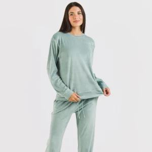 Pijama largo Velvet liso 2