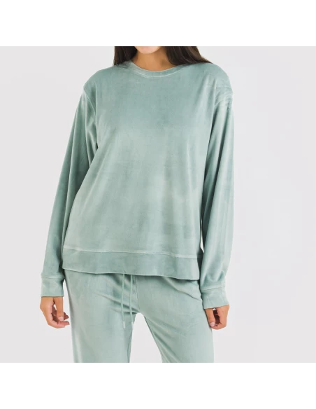 Pijama largo Velvet liso