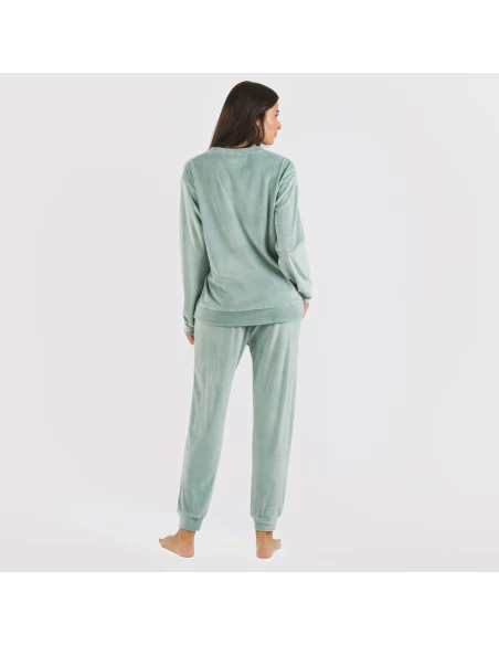 Pijama largo Velvet liso