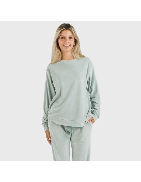 Pijama largo Velvet liso