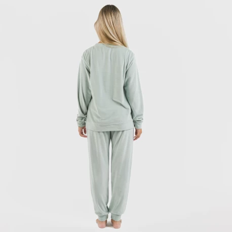 Pijama largo Velvet liso