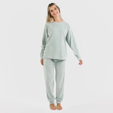 Pijama largo Velvet liso