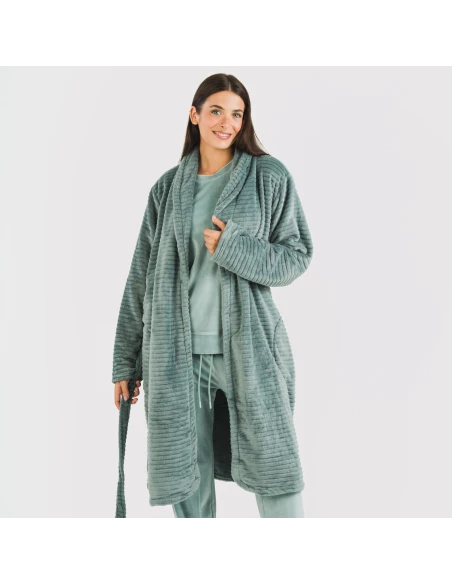 Bata terciopelo Raya lisa