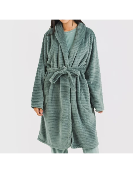 Bata terciopelo Raya lisa