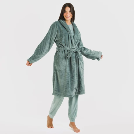 Bata terciopelo Raya lisa