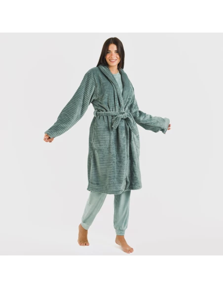 Bata terciopelo Raya lisa