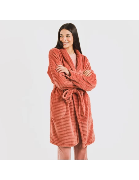 Bata terciopelo Raya lisa