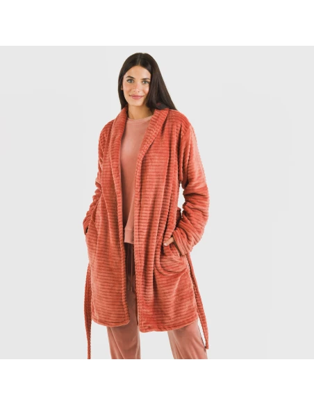 Bata terciopelo Raya lisa