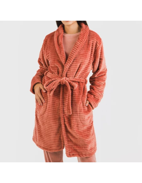 Bata terciopelo Raya lisa