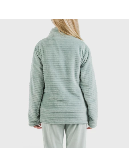 Sudadera terciopelo Raya lisa