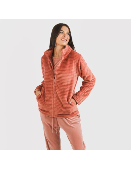 Sudadera terciopelo Raya lisa