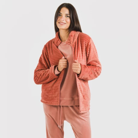 Sudadera terciopelo Raya lisa