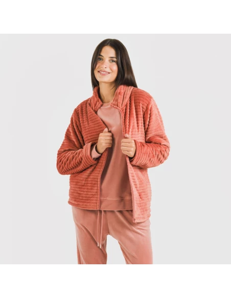 Sudadera terciopelo Raya lisa