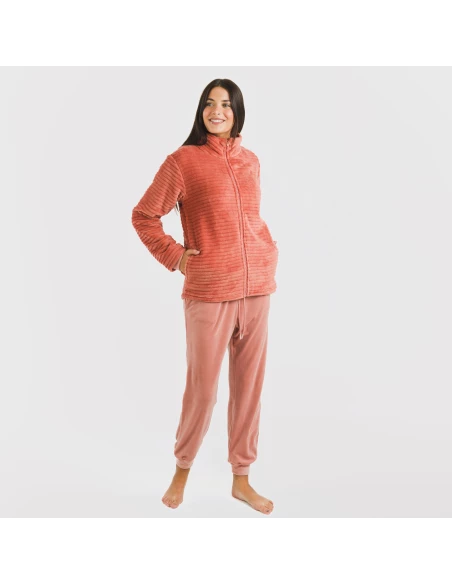 Sudadera terciopelo Raya lisa