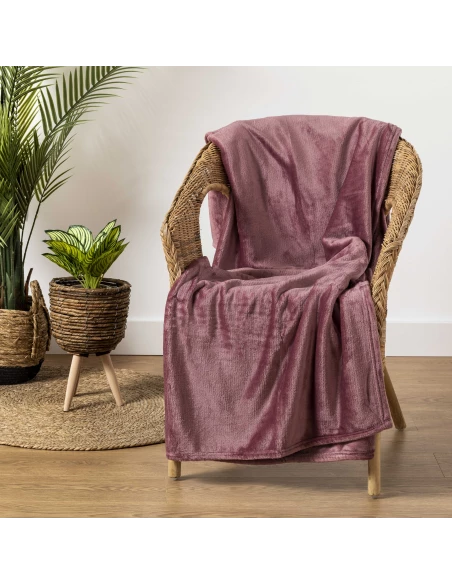 Manta terciopelo lisa