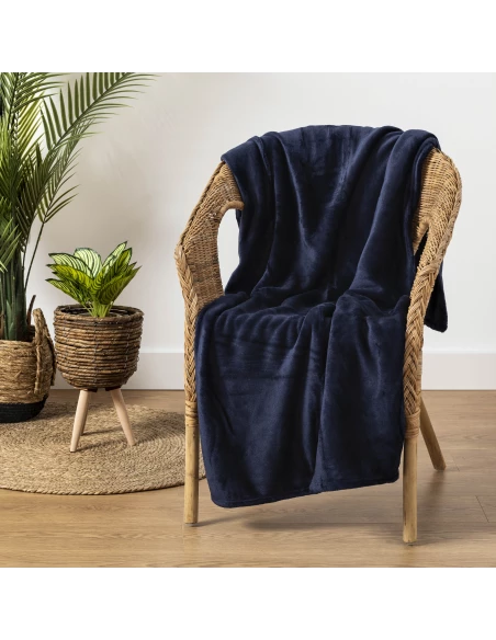 Manta terciopelo lisa