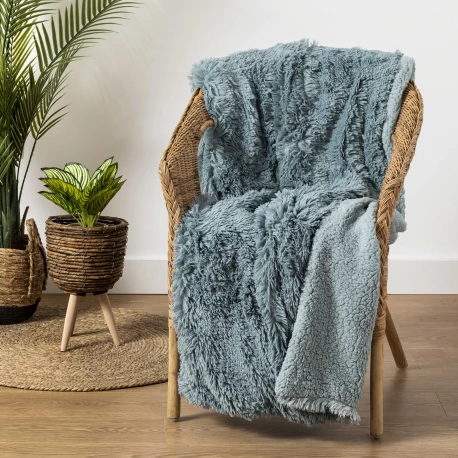 Manta pelo sherpa lisa