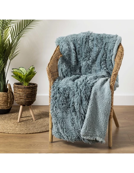 Manta pelo sherpa lisa