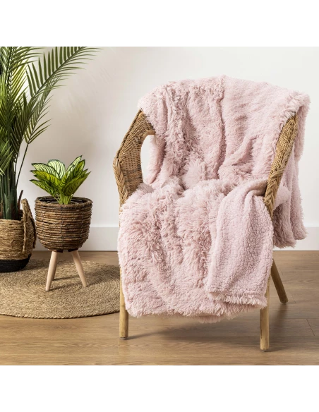 Manta pelo sherpa lisa