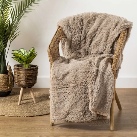 Manta pelo sherpa lisa