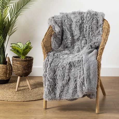 Manta pelo sherpa lisa