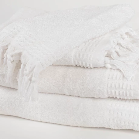 Toalla flecos lisa 550gr