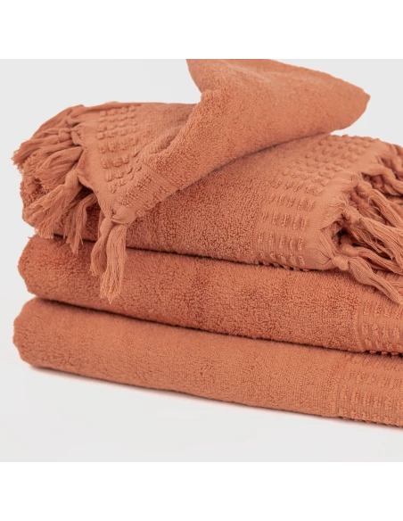 Toalla flecos lisa 550gr