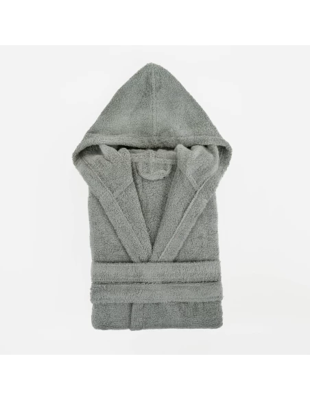 Albornoz capucha verde seco 450gr Unisex