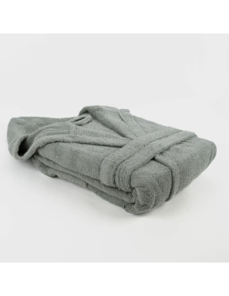 Albornoz capucha verde seco 450gr Unisex