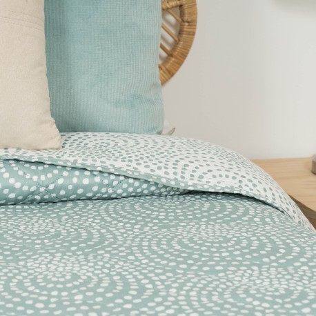 Colcha bouti Katy verde francés