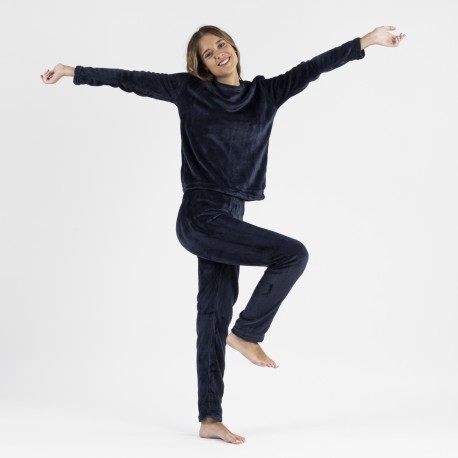 Pijama terciopelo liso