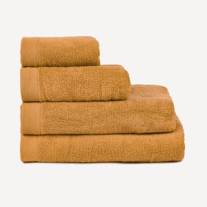 Toalla de baño 400gr Doble rizo ocre