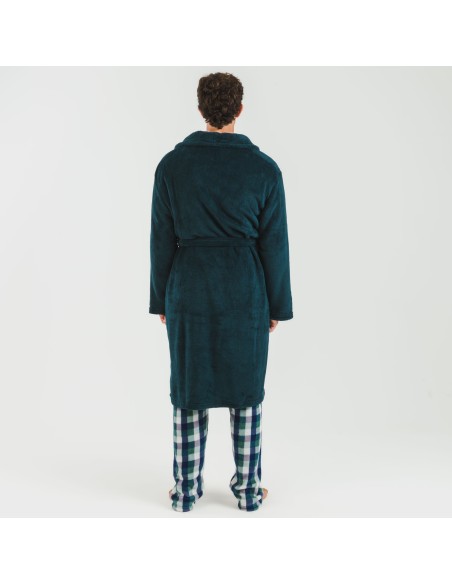 Bata coral hombre lisa