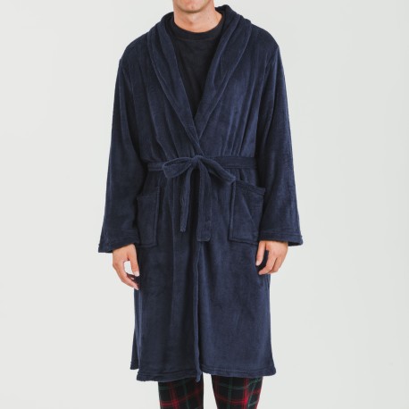 Bata coral hombre lisa