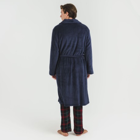 Bata coral hombre lisa