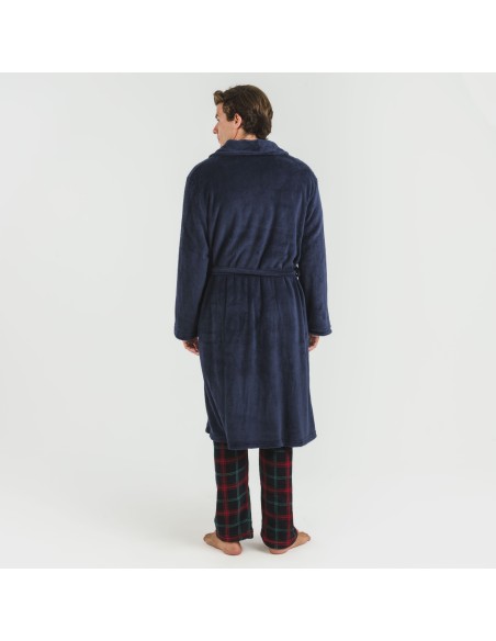 Bata coral hombre lisa