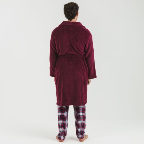 Bata coral hombre lisa