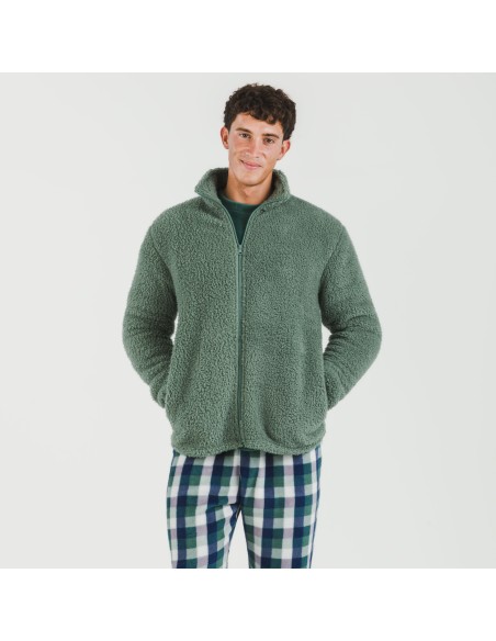 Sudadera sherpa hombre lisa