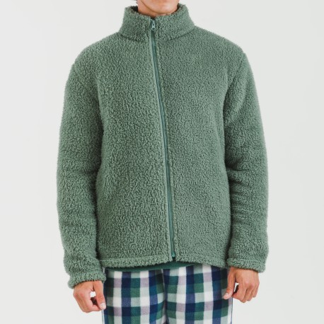 Sudadera sherpa hombre lisa