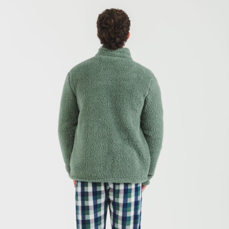 Sudadera sherpa hombre lisa