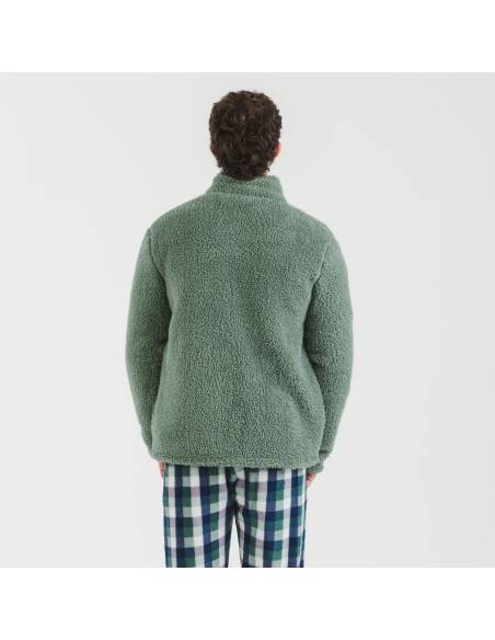 Sudadera sherpa hombre lisa