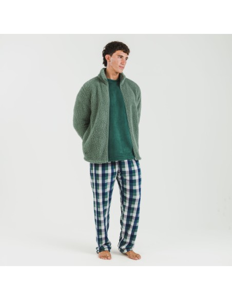 Sudadera sherpa hombre lisa