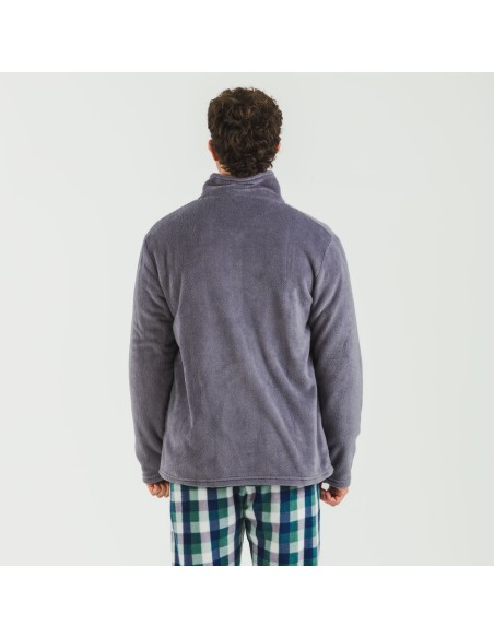 Sudadera coral hombre lisa