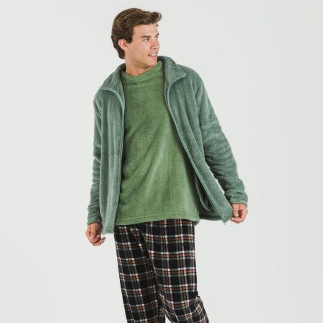 Sudadera coral hombre lisa