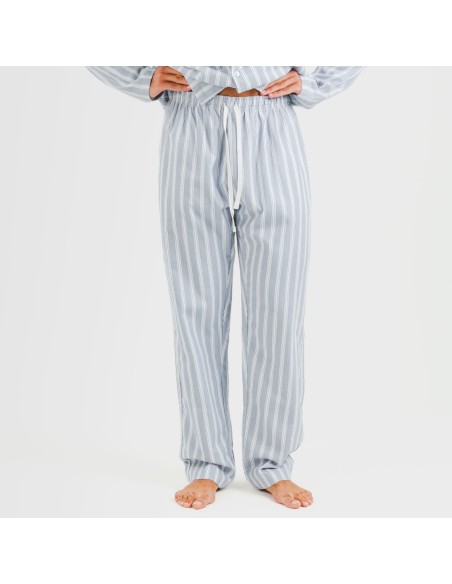 Pijama franela con solapa hombre Raya Marsella indigo