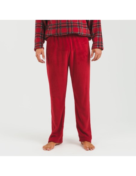 Pijama coral hombre Nicolas rojo