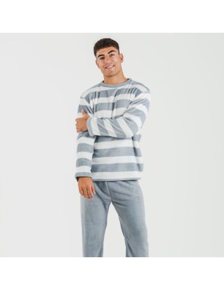 Pijama coral hombre Raya Vinia indigo